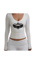 Charo – Tee-shirt manche longue décolleté